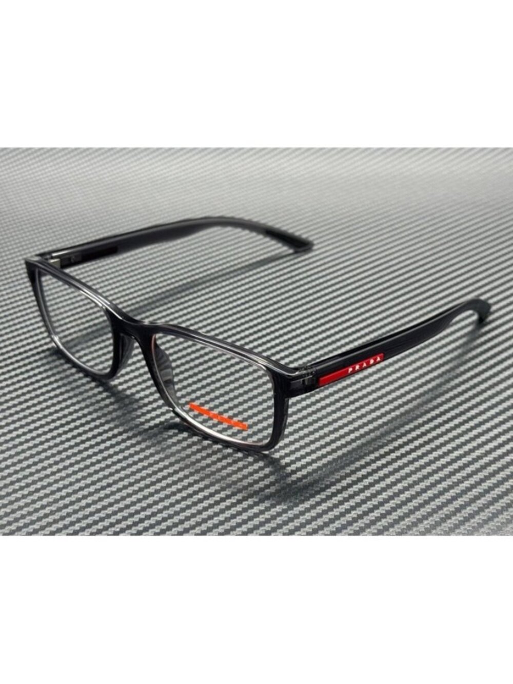 New Prada Linea Rossa Men Transparent Grey Eyeglasses 55-19-145
